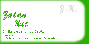 zalan mut business card